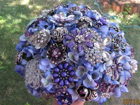Purple Brooch Bouquet 27500 Via Etsy Bridal Brooch Bouquet
