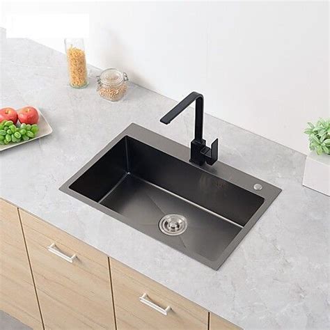 Alfi brand abti3020sb titanium/fluted 30 reversible farmhouse kitchen sink msrp: Kitchen Sink- 304 Stainless Steel Spray Paint Rectangular ...