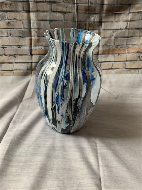 Acrylic Pour Vase Etsy