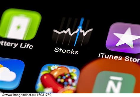Stocks App Stocks App App Icons On A Mobile Phone Display Iphone