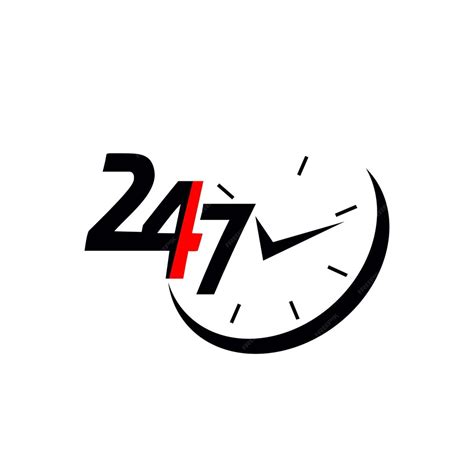 Premium Vector 247service And Support For Customers 24 Hours A Day And 7 Days A Week Icon