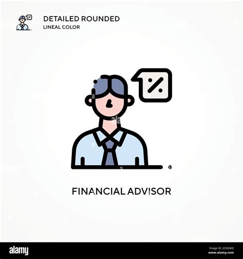 Financial Advisor Vector Icon Modern Vector Illustration Concepts