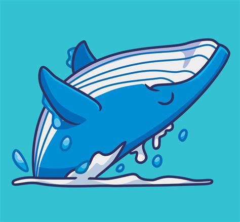 Cute Blue Whale Cartoon