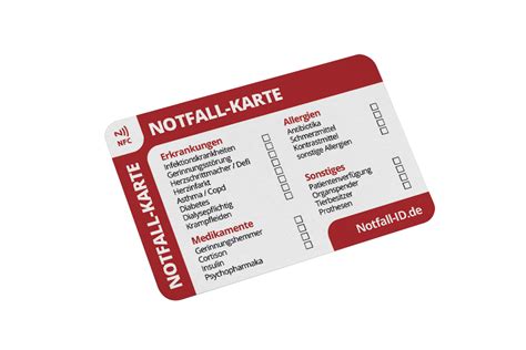 30 medikamentenplan vorlage kostenlos download. Die Notfallkarte im Scheckkartenformat für Geldbörse