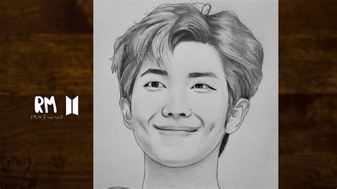 How To Draw Bts Rm Step By Step 1 Drawing Tutorial Youcandraw Youtube