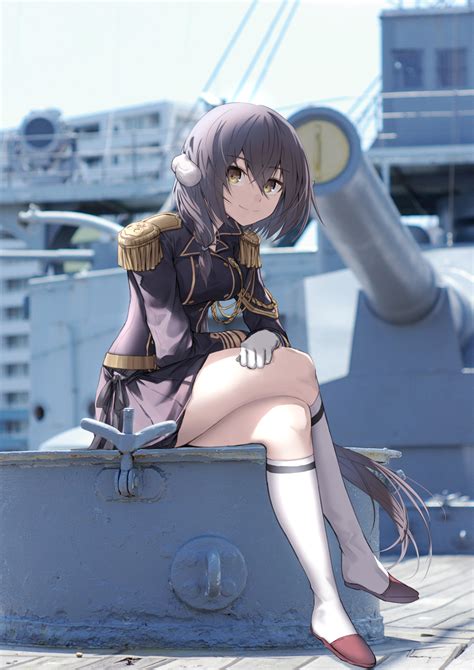 Anime Girls Portrait Display Azur Lane Military Uniform Mikasa Azur