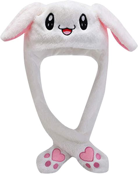Cute Bunny Hat With Moving Ears Funny Plush Moving Rabbit