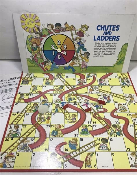 Vintage Milton Bradley Chutes And Ladders Board Game 1978 Complete