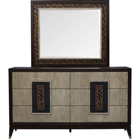 Olivia Dresser And Mirror Ebony American Signature Furniture