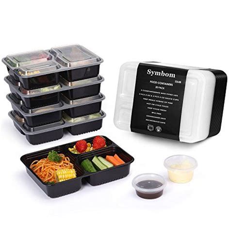 20 Pack 3 Compartment 35oz Meal Prep Containers Bpa Fre
