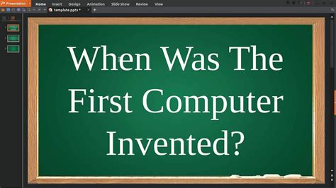 When Was The First Computer Invented Youtube