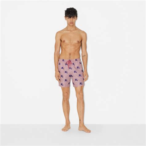 Ekd Monogram Drawcord Swim Shorts In Deep Amethyst Men Burberry
