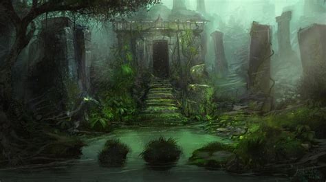 Ruins By Iidanmrak On Deviantart Fantasy Concept Art Fantasy Forest