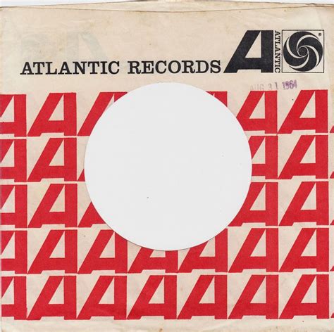 Atlantic Records 45 Rpm Company Sleeve Atlantic Records Records 45 Rpm
