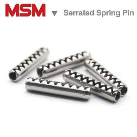 20pcs Serrated Spring Pins M1 5 M2 M2 5 M3 Stainless Steel Elastic Positioning Pin Slotted