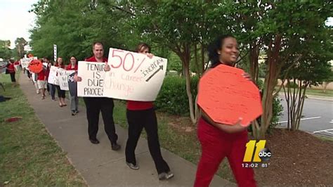 Teachers Rally In Front Of School Over Pay Abc11 Raleigh Durham