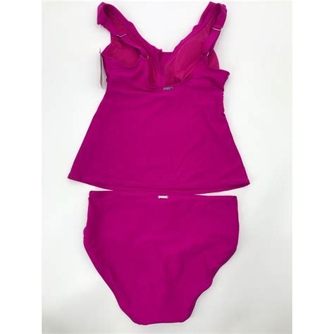 Dkny Two Piece Swim Suit Tankini Hot Pink Small Nwt Ebay