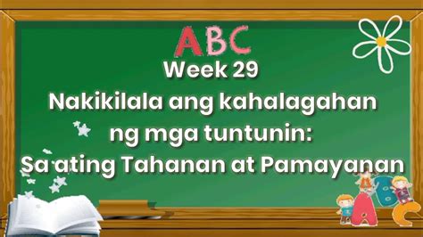 Melc Based Week 29 Nakikilala Ang Kahalagahan Ng Mga Tuntunin Sa