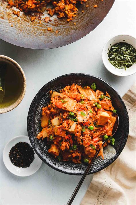 Vegan Kimchi Fried Rice Easy Healthy Okonomi Kitchen