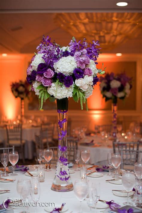 Purple Reception Wedding Flowers Wedding Decor Wedding