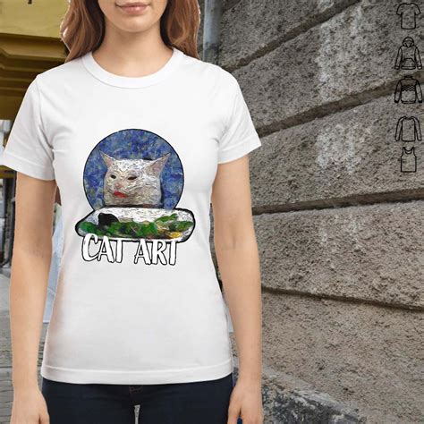 Angry Yelling At Confused Cat At Dinner Table Meme 2020 Tee Shirt Tee