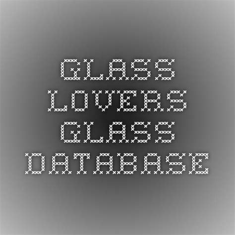 Glass Lovers Glass Database Glass Vintage Mid Century Glassware
