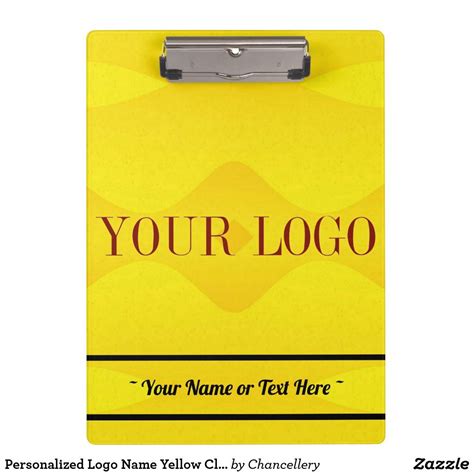 Personalized Logo Name Yellow Clipboard Clipboards Personalized Logo