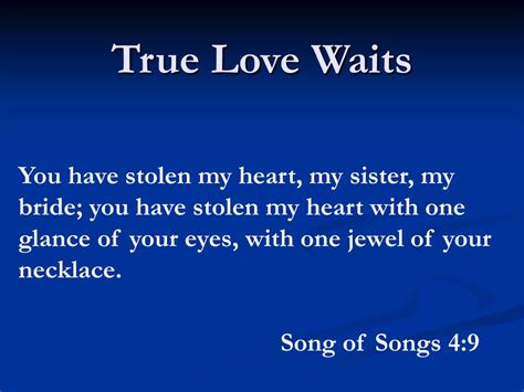 Ppt What Is True Love Waits Powerpoint Presentation Free Download