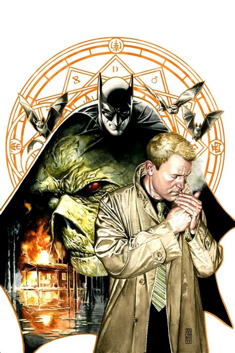 John Constantine Hellblazer And Batman Arte Dc Comics Heróis De