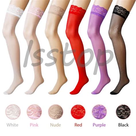 Women Pantyhose Sheer Sexy Stockings Thigh High Lace Tights Socks Plus Size Sock 394 Picclick