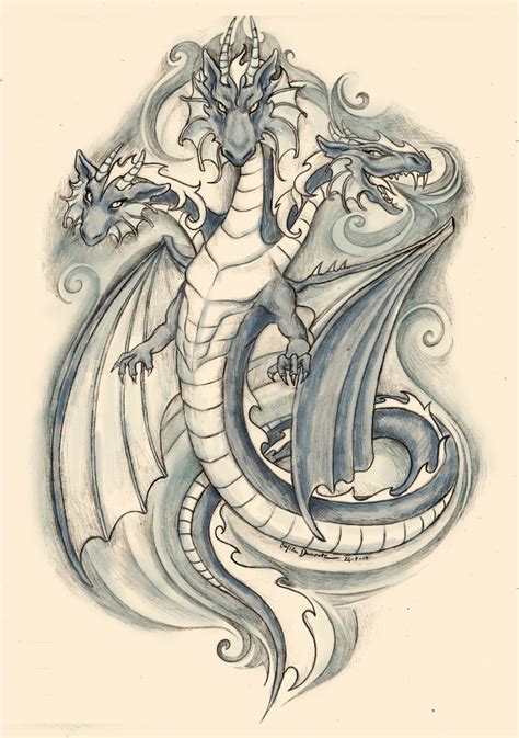Disegno a forma di drago, gettando fuoco e con il corpo ben disegnato. Draghi | Disegno Libero....