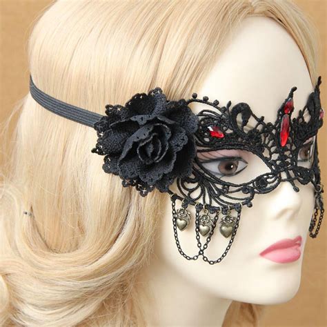 1pc Black Women Sexy Lace Eye Mask Party Masks For Masquerade Halloween Venetian Costumes