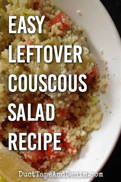 Creative crafts out of yarnif someone at your home loves knitting, you probably have a lot of yarn leftovers. Easy Couscous Salad Recipe to Use Up Leftovers | Couscous ...