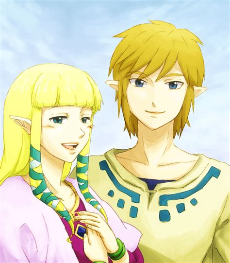Link And Princess Zelda The Legend Of Zelda And 1 More Drawn By Saiba