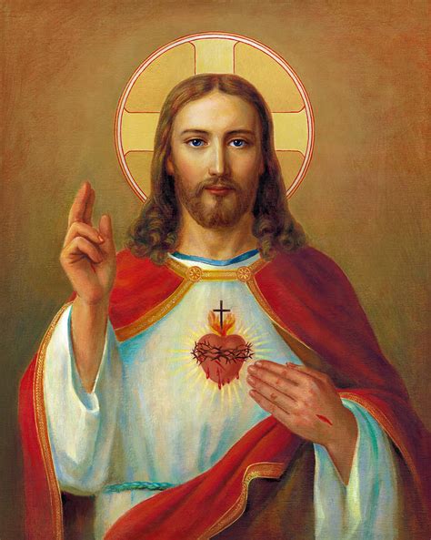 The Most Sacred Heart Of Jesus Painting By Svitozar Nenyuk Pixels Merch