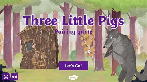 Three Little Pigs Interactive Pairing Game Twinkl