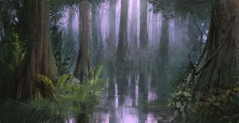 Swamp By Freelancerart On Deviantart Fantasy Landscape Landscape