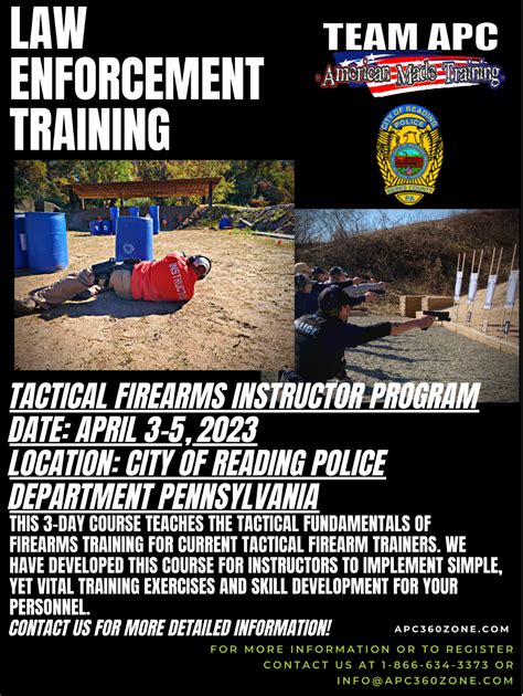 Upcoming Law Enforcement Trainings