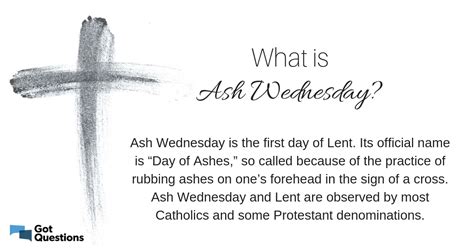 Ash wednesday is mainly a catholic observance in which ashes is marked on the forehead of parishioners in the shape of a cross. Pink Lady: Ash Wednesday 2019