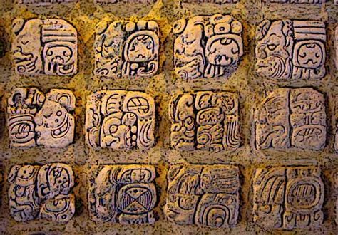 Mayan Writing Palenque Glyphs Picture