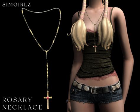Rosary Necklace Accessory Simgirlz Sims 4 Mods Clothes Sims 4