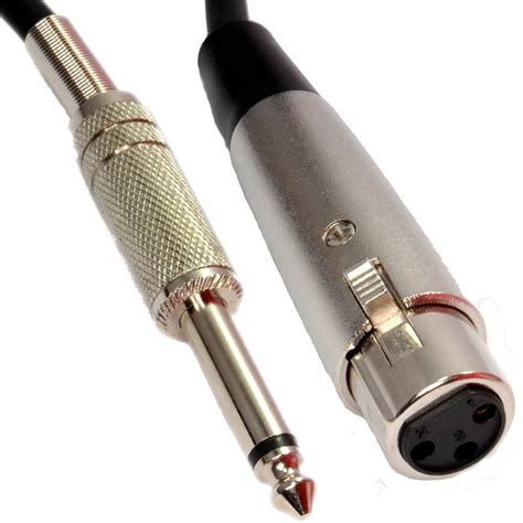 Kenable Xlr 3 Pin Socket To 635mm Mono Jack Plug Microphone Audio