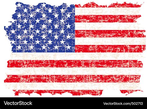 Grunge American Flag Royalty Free Vector Image