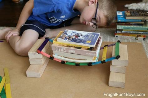 Five Engineering Challenges With Clothespins Craft Sticks And Binder