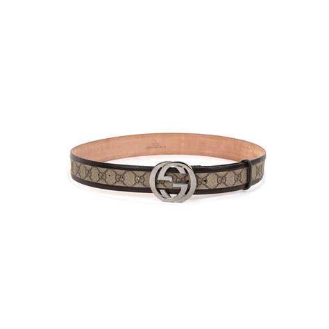 Gucci Gg Supreme Belt With Double G Buckle Oliver Jewellery