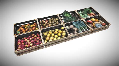 Fruit And Vegetable Pack Buy Royalty Free 3d Model By Francesco