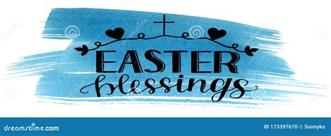 Hand Lettering Bible Verse Easter Blessings On Watercolor Background