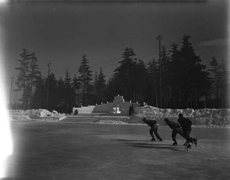 Skating Rink And Winter Carnival Throne At Grayling Winter Sports Area February 1946 Ann