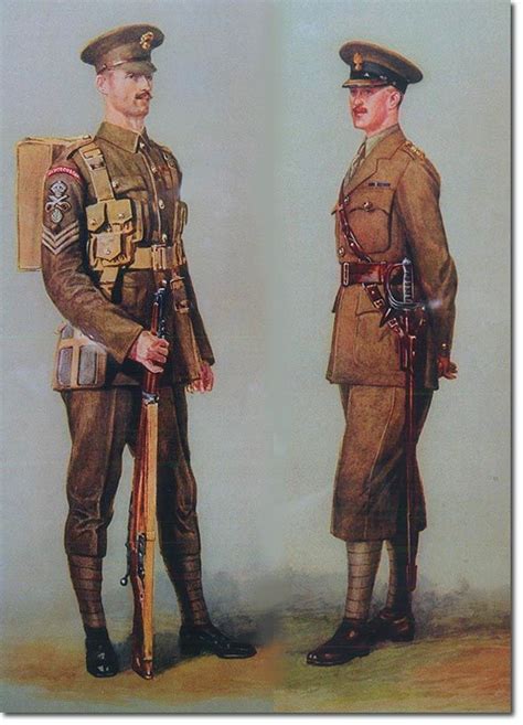 The Grenadier Guards Colour Sergeant And Officer In Khaki Service