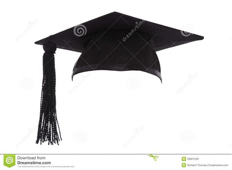 Mortar Board Graduation Cap Isolated On White Stock Photo Image Of